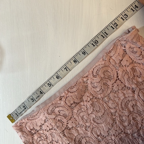 Zara Basic Collections Lace stretch midi Skirt - size XS pencil black label - Picture 8 of 12